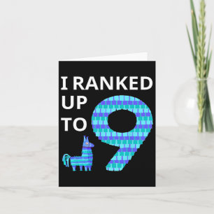 Ranked Up To 9 Birthday Video Game Llama Piñata Bi Card