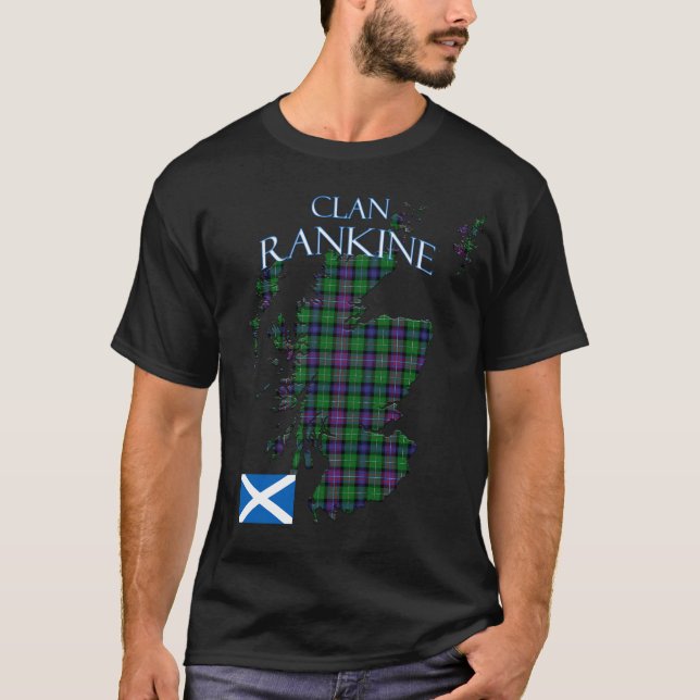 Rankine Scottish Clan Tartan Scotland T-Shirt (Front)
