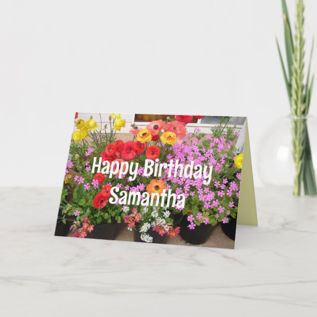 Rannunculus Spring Bulbs floral Flowers Flower Card (Front)