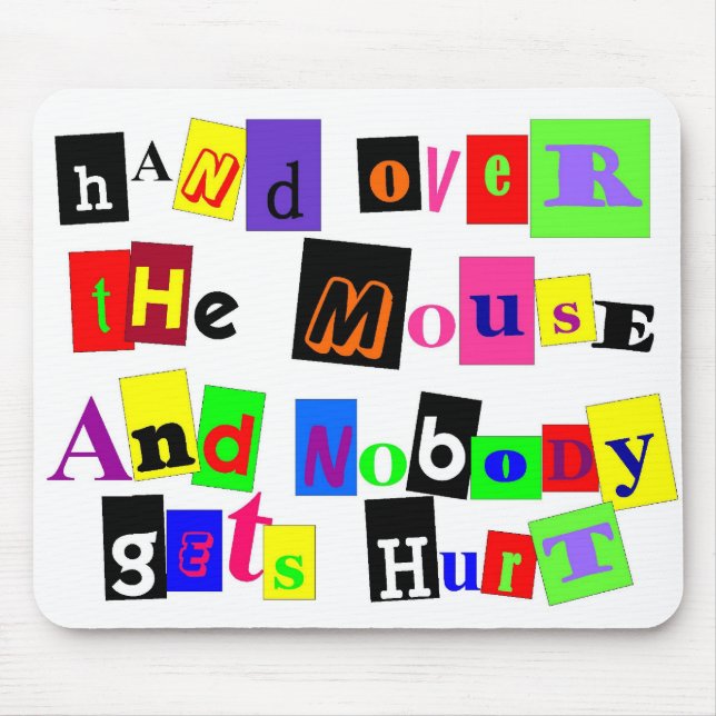 Ransom Note Mousepad (Front)