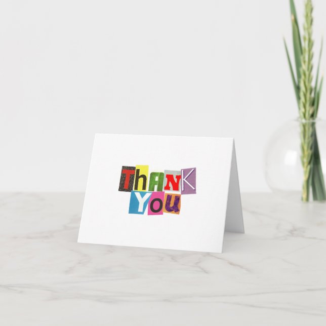 Ransom Note Thank You Notecards (Front)