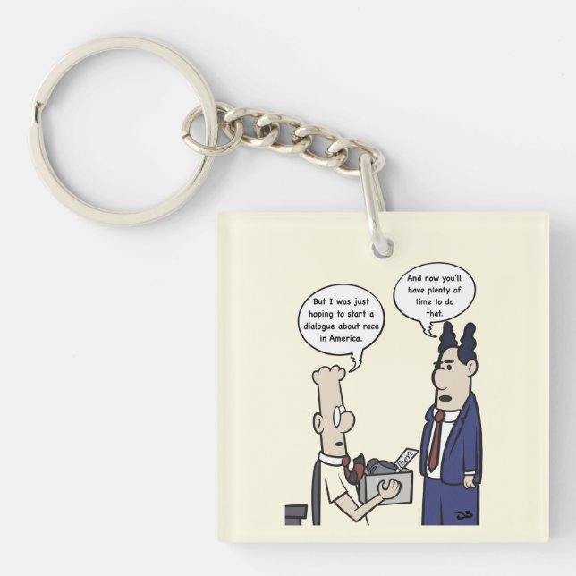 Rant Cartoon Acrylic Keychain (Front)