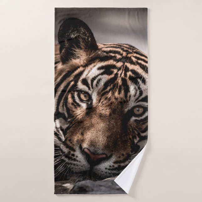 ranthambore wild male tiger Fine art image portrai Bath Towel (Bath Towel)
