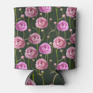 Ranuncula Floral Background Design Can Cooler