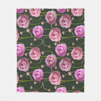 Ranuncula Floral Background Design Fleece Blanket