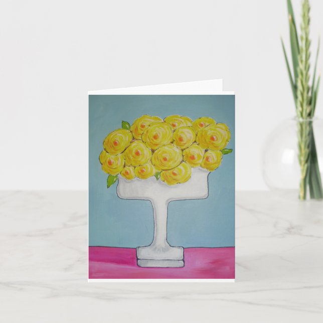 Ranunculas in a Compote Notecard (Front)