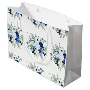 Ranunculus Anemone Hydrangea Rose White background Large Gift Bag