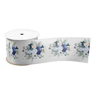 Ranunculus Anemone Hydrangea Rose White background Satin Ribbon