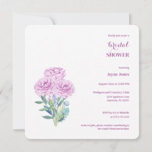 Ranunculus & Anemones Customizable Bridal Shower  Invitation