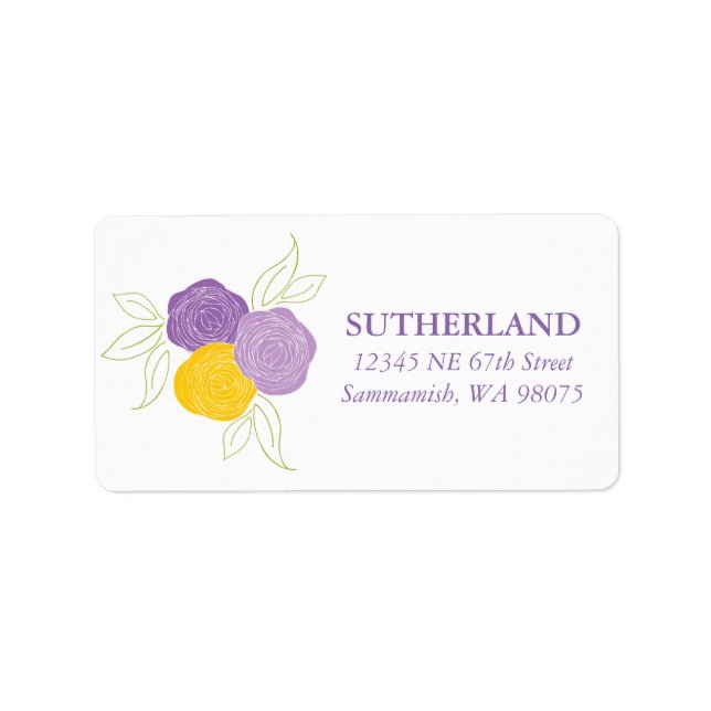 Ranunculus Bouquet Address Label (Front)