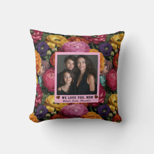 Ranunculus Bouquet  Mother Apartment Decor Classic Throw Pillow