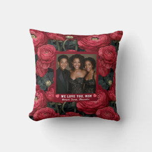 Ranunculus Flower Best Dog Mom Diy Décor Elegant Throw Pillow