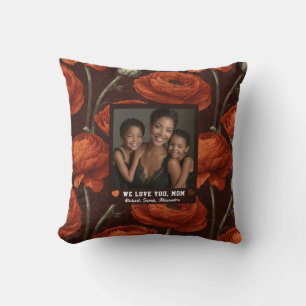 Ranunculus Flower Proud Mom house Decor Victorian Throw Pillow