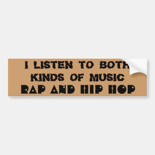 Rap and Hip Hop Music Bumper Sticker