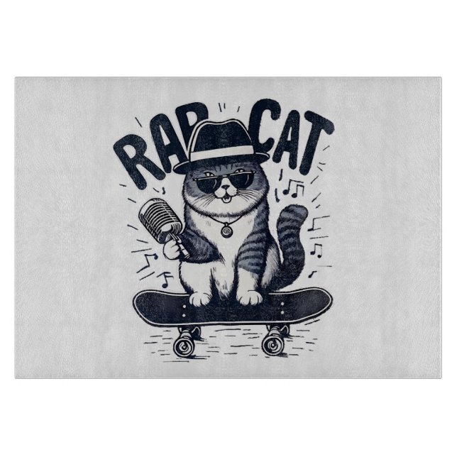Rap Cat Harmony Cutting Board (Front)