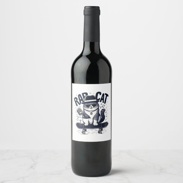 Rap Cat Harmony Wine Label (Front)