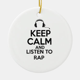 Rap design ceramic ornament
