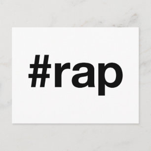 RAP Hashtag Postcard