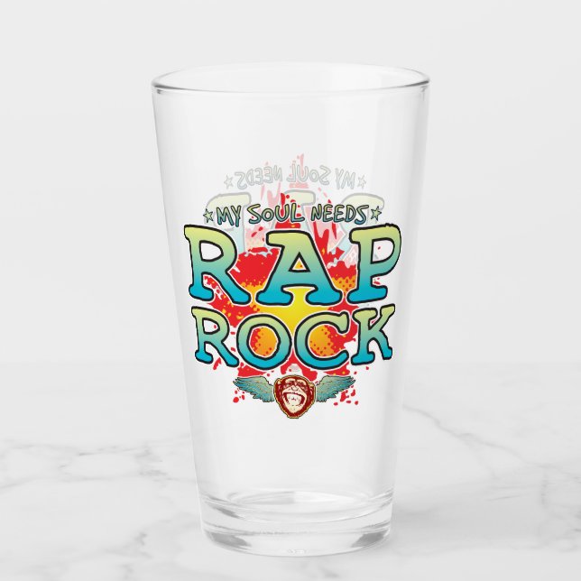 Rap Rock Soul Glass Tumbler (Front)