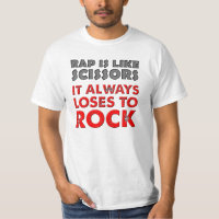 Rap Versus Rock Paper Scissors Funny Shirt
