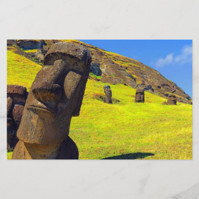Rapa Nui Easter Island stylized paper sheet (Front)