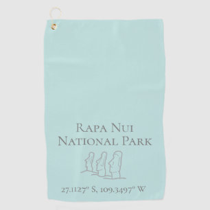 Rapa Nui Latitude & Longitude Golf Towel