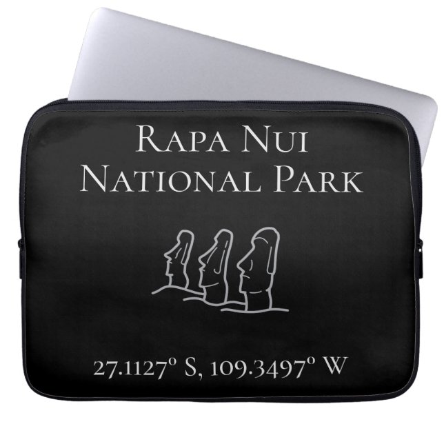 Rapa Nui Latitude & Longitude  Laptop Sleeve (Front)