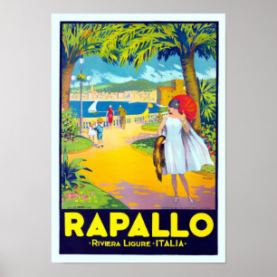 Rapallo Italie vintage voyage Poster