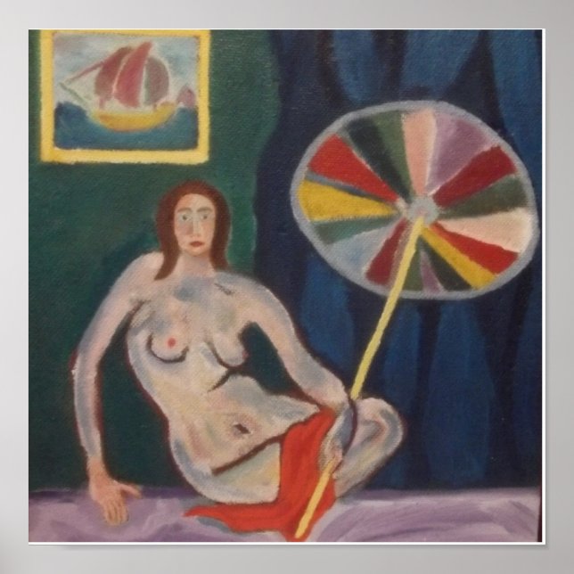 Raphael Сanossa Girl with Umbrella Poster (Front)