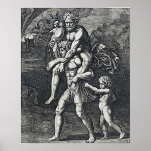 Raphael - Aeneas Carrying Anchises Poster