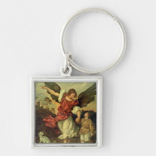 Raphael and Tobias, 1507-8 (oil on panel) Keychain