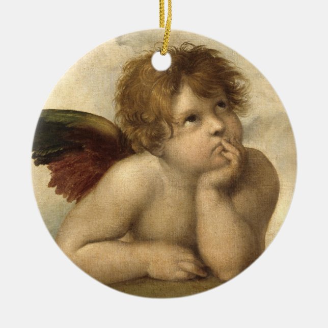 Raphael Angel 1 Ceramic Ornament (Front)