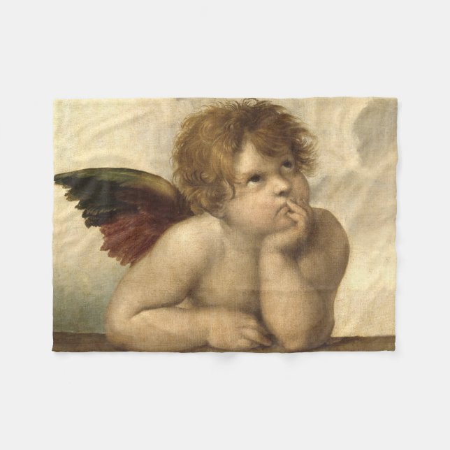 Raphael Angel 1 Fleece Blanket (Front (Horizontal))