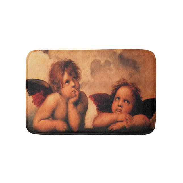 Raphael Angelic Cherub Art Bath Mat (Front)