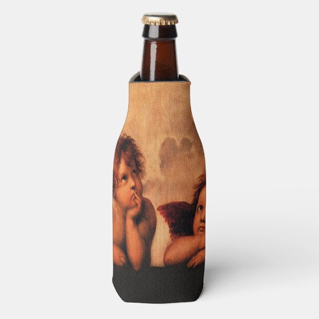 Raphael Angelic Cherub Art Bottle Cooler (Bottle Front)