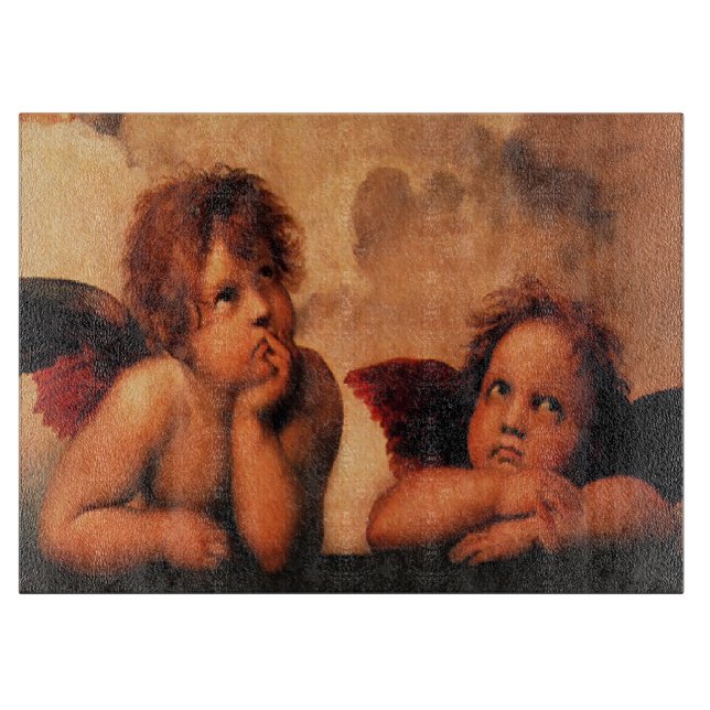 Raphael Angelic Cherub Art Cutting Board (Front)