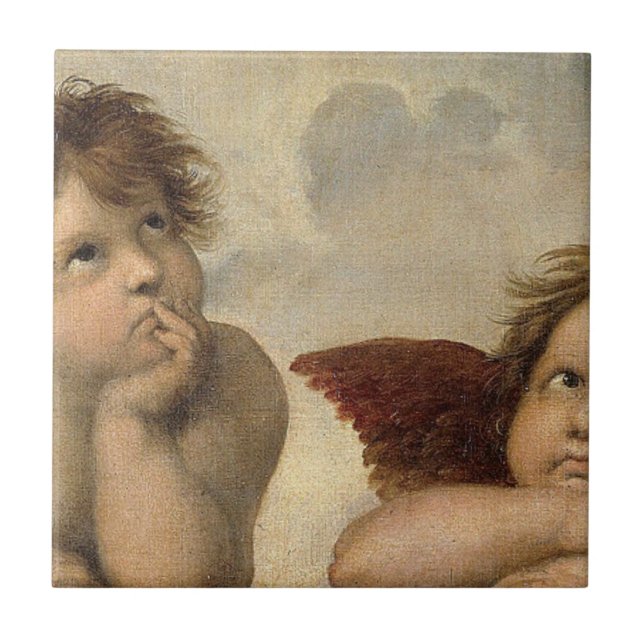 Raphael Cherubs Angels Tile (Front)