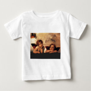 Raphael Cherubs Sistine Madonna 2 Angels Baby T-Shirt