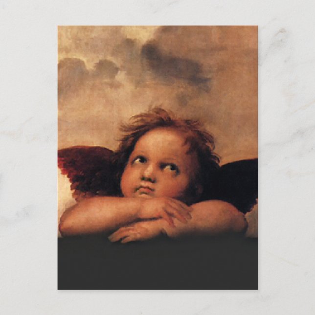 Raphael Cherubs Sistine Madonna 2 Angels Postcard (Front)