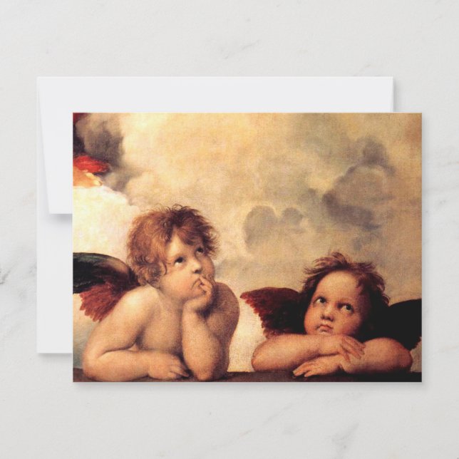 Raphael Cherubs Sistine Madonna Invitations (Front)