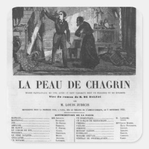 Raphael de Valentin and the shopkeeper Square Sticker