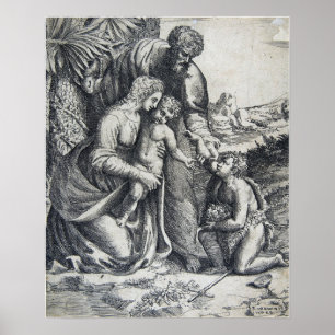 Raphael - Holy Family With Saint John The Baptist Poster