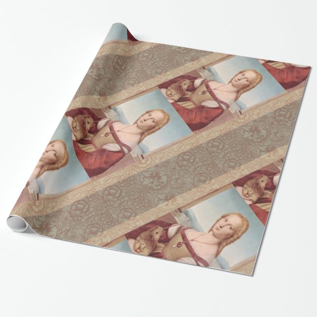 Raphael Lady and Unicorn Classic Wrapping Paper (Unrolled)