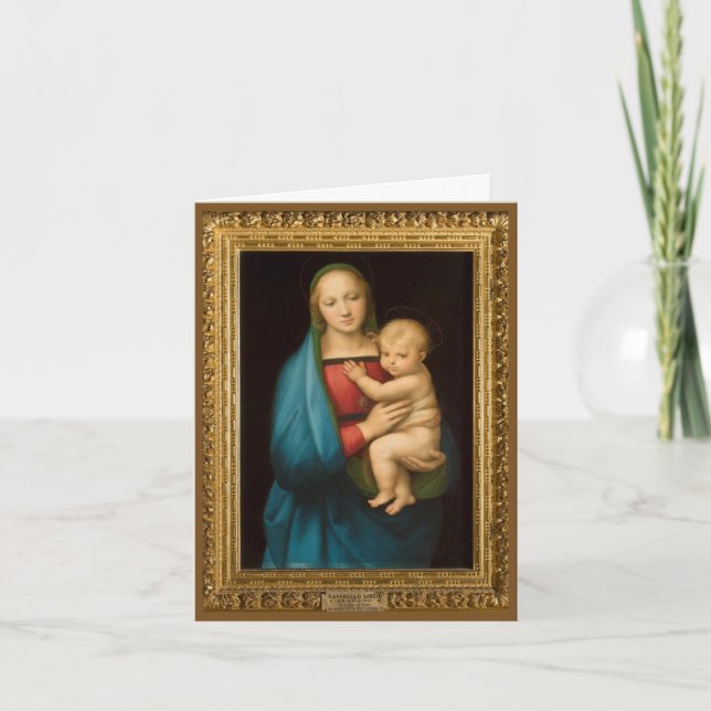 RAPHAEL MADONNA ET CARTE DE VACANCES POUR ENFANTS (Devant)