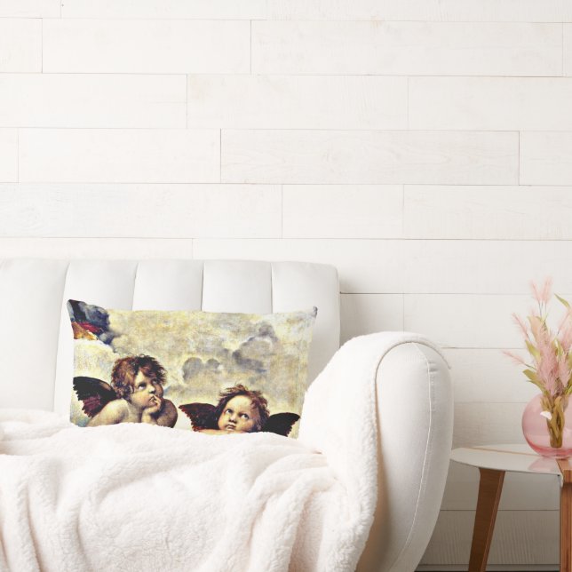 Raphael: Putti, Detail from the Sistine Madonna, Lumbar Pillow (Couch)