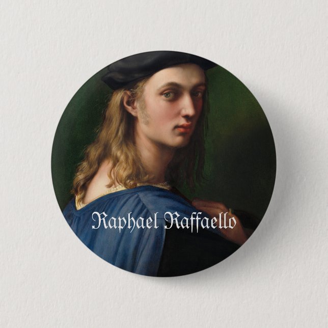 Raphael Raffaello Bindo Altoviti famous painting 2 Inch Round Button (Front)