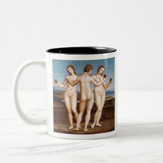 Raphael Raffaello Three Graces Apple Eve Two-Tone Coffee Mug (Left)