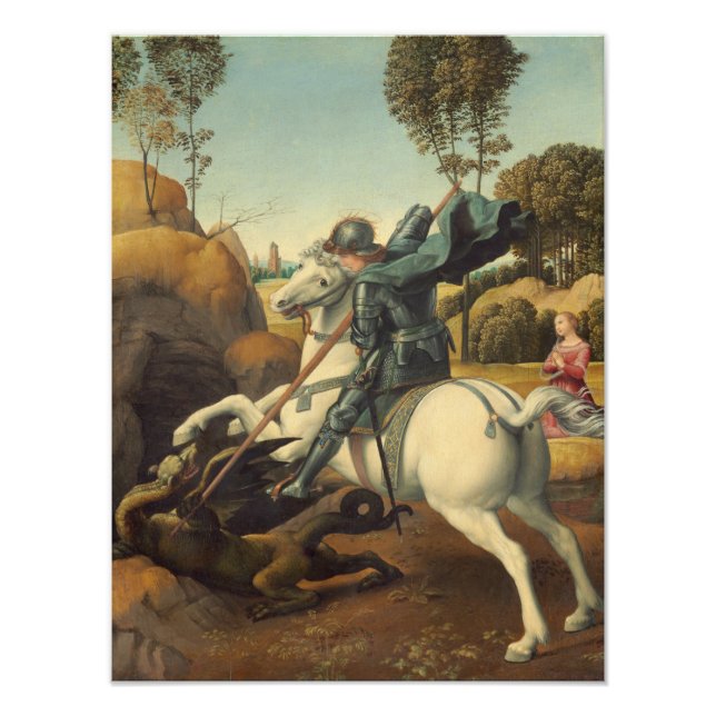 Raphael - Saint George and the Dragon Photo Print (Front)