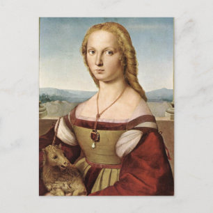 Raphael Sanzio - Lady With a Unicorn Postcard
