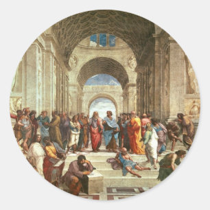 Raphael - School of Athens Classic Round Sticker